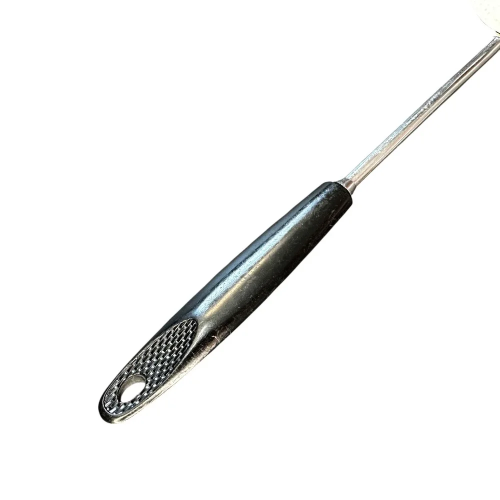 VTG EKCO Slotted Spatula Chromium Plated Black Handle Made in USA 13 Inch Turner